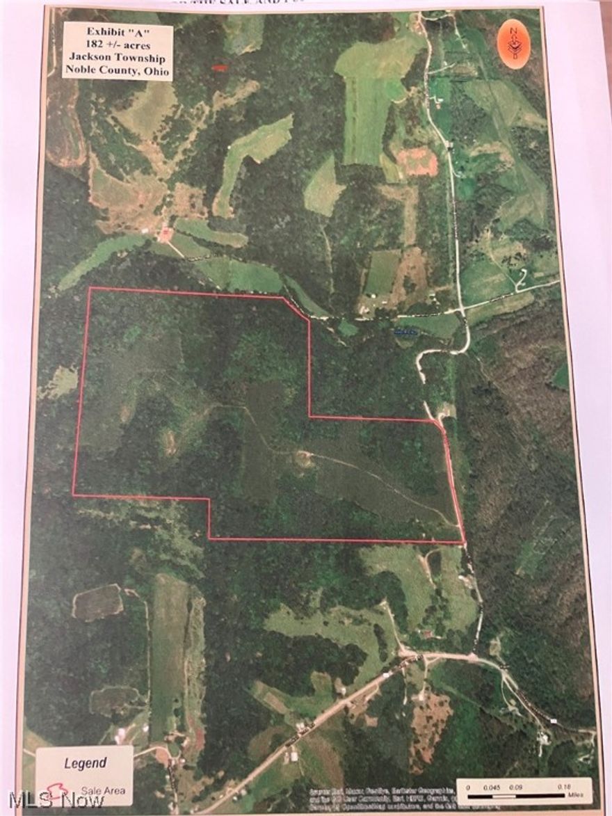 Vacant AEP land, oil/gas rights do not transfer, other mineral rights do. Road frontage on east side, some on north side.