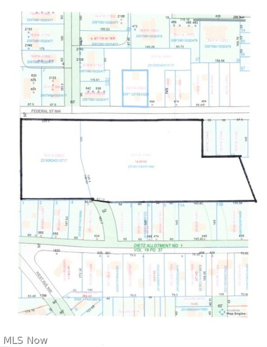 0 FEDERAL ST.  Has 2 parcels for this address total 5.87cres. Flat land Wooded. Seller would like to sell all 5 vacant residential lots one price. Parcel 1.) 39-356800 (address 506 Federal), 2.) 39-356850, 3.)39-368372 (494 Federal) located on Northerly side of Federal St.  Parcel 4.) 39-072750, 5.) 39-108950 located on Southerly side of Federal St.
Parcel 1.) .3375 Acres, 2.) .3120 Acres, 3.) .6313 Acres=1.280 Acres on Northerly side of Federal St.
Parcel 4.) 1.699 Acres, + 5.) 4.177 Acres=5.876 Acres on Southerly side of Federal St. Parcels 4&5 known as 0 Federal ST.
Lots are across from each other, being located on both sides of Federal St.  Parcels 1,2 & 3 had 2 address those homes are gone