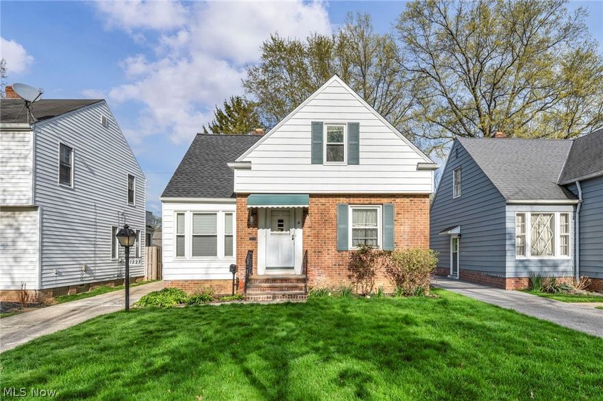 Move in ready! This 3 bedroom is a rare opportunity to own a Cape Cod home in a great South Euclid neighborhood at just $114,900! Featuring original hardwood floors and a functional layout with two bedrooms and a full bath on the main level, plus an additional bedroom upstairs, this home offers character and flexibility. Enjoy the added bonus of a bright sunroom, perfect for morning coffee, a home office, or extra living space. Even better, all appliances stay, including refrigerator, stove, and built-in microwave. In addition, the basement was waterproofed in 2014 and comes with a lifetime warranty! This home is ideal for first time buyers looking to build equity or investors seeking a solid opportunity. It is priced with intention and expected to attract strong interest. Serious offers should be made quickly!