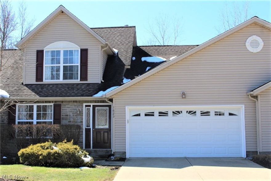 In a Cul de sac, located off Madison Avenue, is a newer spacious condo built in 2006, ready for someone to call home. The backyard, quaint and park like, has a patio to enjoy the nice summer nights. 
The interior upstairs features 3 large bedrooms  and a full bath. One of the bedrooms has a built in vanity with a sink. This unusual convenience is quite handy. With lots of closet space, it would make a great master bedroom (no need to share a sink with the kiddos!), it has made a superb nursery in the past, or make it a sky loft, (wo)man cave with a wet bar (all it would need is a mini fridge). 
Moving to the main floor, walk in to a large family room, eat in kitchen and dinette, laundry room, a full bath and a bonus room (that can be easily converted into a first floor master suite). 
Don't let your car get covered in the winters frost, pull into the 2 car attached garage and you are 'home sweet home!