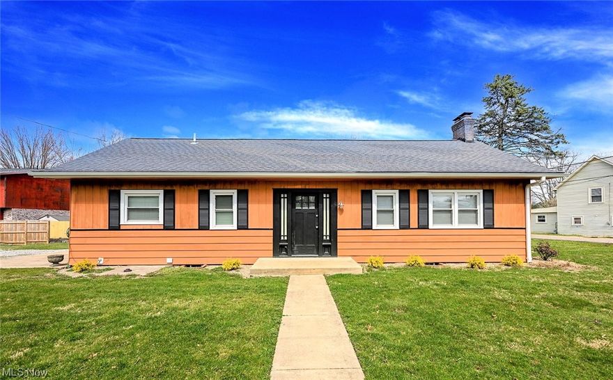 *Amazing, One Of A Kind OPPORTUNITY To Own A Remodeled RANCH In Hartville/Lake School District!! *1200 Sq. Ft - Spacious 1st Floor: Move Right Ready *Impress Your Guests W/Rustic Farmhouse Theme, GORGEOUS WOODWORK & 9 Ft. Ceilings Throughout!! *One Floor Living *Updates Include: Full KITCHEN Remodel W/Fresh White Cabinets, SS Hardware, Faux Marble Look Countertop & Backsplash, Equipped W/Matching GE SS Refrigerator, Dishwasher, Microwave & Gas Stove + Side Pantry & Canned Good Closet In Dining *Full Bathroom Remodel W/LUXURY Rustic Grey Plank Flooring, Grey Accent Shiplap Wood PLANK WALL, White Vanity & Countertop, Circle Mirror, New Tub & Surround W/Black Accent Rain Shower Head & Angled Curtain Rod, Triple Rustic Black Accent Lighting, New Toilet *Eat In Dining W/New Modern Black Accent 4 Light CHANDELIER Open To The Kitchen *Entertain In The Large Great Rm W/3rd Entry Door, 5 Windows & A Beautiful Mid Focal Point Grand -Brick Floor To Ceiling FIREPLACE, Triple Wall Sconce Lighting &