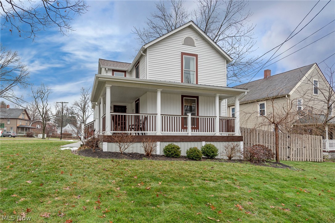 Move right in to this stunning Century Home that perfectly blends contemporary amenities with historic charm. This delightful home has been completely renovated from top to bottom with an open floorplan and a beautiful kitchen. From the moment you step inside, you will know you are someplace special. Gorgeous wood-look floors flow through the main level, leading you from the spacious foyer into the open kitchen and dining room. A full bathroom, a convenient laundry room / pantry, and a mudroom complete the first floor. Upstairs, you will find two spacious bedrooms, a gorgeous full bathroom, and a bonus sitting area. Plus, there is an in law suite / guest apartment above the garage, providing an additional 478 square feet of living space! The guest apartment includes a full kitchen, a cozy living room, one bedroom and a full bathroom. Located in beautiful Chardon, this home is convenient to Chardon Lakes Golf Course, Big Creek Park, and area shopping. Do not wait to fall in love with t