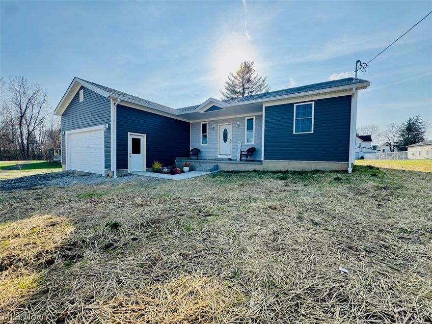 Beautiful new construction ranch featuring 3 bedrooms, 2 full baths, 2 car garage with convenient alley access. This move-in ready home offers an open concept layout with a split bedroom design that separates the master suite from the guest bedrooms for added privacy.

Interior highlights include tray ceilings, vaulted ceilings, recessed lighting and quality craftsmanship throughout. The kitchen, bathrooms and utility room all feature tile flooring adding both style and easy maintenance.

Enjoy a spacious backyard perfect for relaxing or entertaining. Located in the Warren School District.
This home offers comfort, functionality and modern design in a desirable setting.