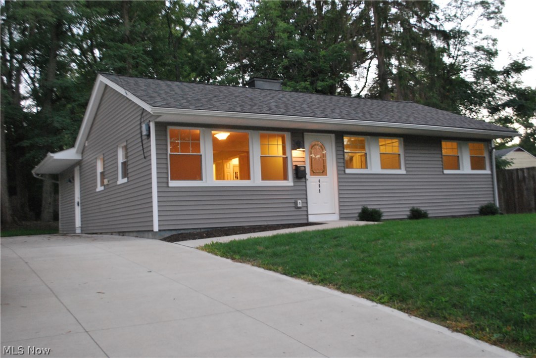 This starter or retirement home was completely rebuilt in 2014. The kitchen features oak cabinets, new counter tops, extra deep sinks and brushed nickel fixtures. The bathroom has a new vanity, sink, tub and ceramic surround. The striking mahogany laminate flooring runs throughout the living, dining, kitchen and hallway, while the bedrooms have new carpeting just installed. In 2014, the electrical, plumbing, heating, a/c, insulation, drywall, interior and exterior doors, siding, roof, windows, lighting fixtures and driveway were all completely replaced.
This home is definitely worth a look for the qualified buyer looking for a quality home.
