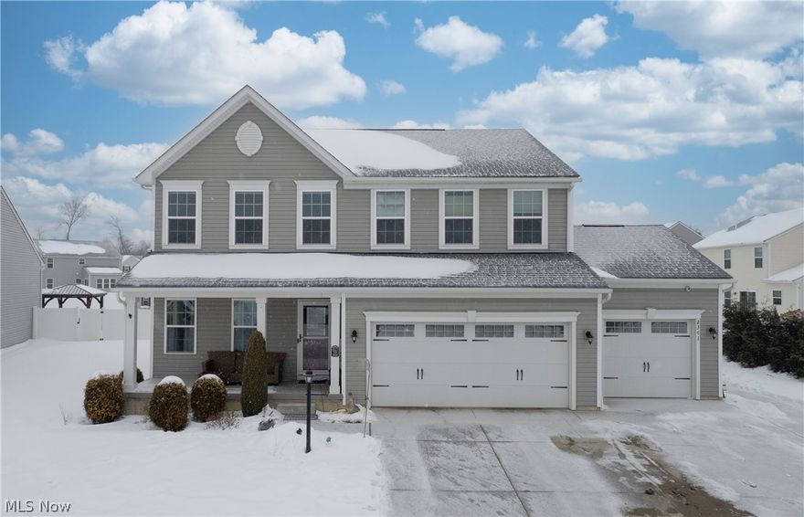 Welcome to 2341 Sweetberry Circle, a stunning 2018-built home nestled on a quiet cul-de-sac in Brimfield Township and located within the Field Local School District. With over 3,000 square feet of finished living space, this nearly new home offers the perfect blend of modern design, comfort, and functionality.

The main level features a spacious, light-filled layout with a large kitchen ideal for cooking, gathering, and entertaining. Abundant natural light flows throughout the home, highlighting the generous room sizes and thoughtful floor plan. With four large bedrooms and 2.5 bathrooms, there’s plenty of space for everyone, along with the convenience of a second-floor laundry room. The basement is already plumbed for a third full bathroom, offering flexibility for the future.

The finished basement is an entertainer’s dream, complete with a dedicated theater area and a stylish wet bar—creating the perfect setting for movie nights, game days, or hosting guests. Step outside to the expansive rear patio, where you’ll find a hot tub, built-in fire pit, and large sunshade—your own private retreat for relaxing or entertaining outdoors.

Additional highlights include a heated, three-car attached garage equipped with a 220-volt outlet. The extra-deep two-car bay is designed to easily accommodate a truck, while the extra-wide driveway provides ample parking. Enjoy the peace of mind that comes with owning a newer construction home, all while being conveniently located near walking trails, a park, and a dog park.

Tucked away in a desirable neighborhood yet close to local amenities, this home truly has it all. Don’t miss your opportunity to own this exceptional property—schedule your private showing today.