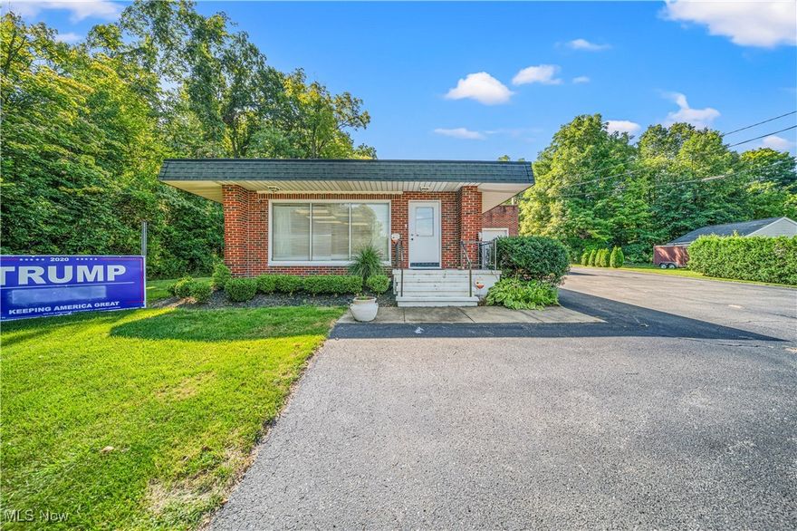 Dynamic Concord Township location! Approximately halfway between Painesville and Chardon, this commercially zoned property grows in value commensurate with nearby, high caliber housing growth.  Just east of the Ravenna Road intersection on the south side of Girdled Road. Zoned Restricted Retail (B-1). 2023 traffic study report on file.

Existing building with an attractive front elevation. Appears to be a solid structure with viability to "build-out" to suit the needs of a business. Brick front; 10 x 10' overhead door with automatic opener; 200 amp electrical service with 3 phase electrical service available at the road; older heat pump system and suspended gas heating unit (2023); two half bathrooms. 2,558 square feet (per county record).

Situated on a rolling, 1.21 acre site ... plenty of room to expand the structure with abundant parking. Public water service facilitated by The City of Painesville; however, sanitary sewer service is not available. The buyer will need to budget for installation of a new septic system as part of the renovation or build-out plan; specifications on the system dependent upon the nature of the business and to be determined. Zoning and septic system detail available upon request.