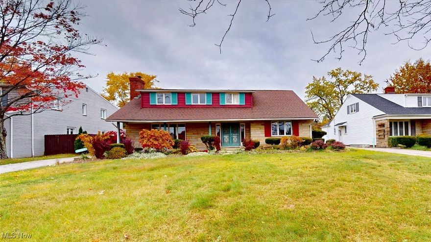 Amazing  Value: 4 Bedroom/3 bath home in Shaker Heights! Over 3,000 sq feet of living space plus a very large 4 season porch.  Master Bedroom/Bath on first as well as an additional bedroom on the first floor.  Living room with fireplace and a very large centrally located family room that leads out to the 4 season porch. Spacious and kitchen with natural light and convenient first floor laundry room with access to the two car garage.  Two extra large bedrooms and a full bath on the second floor. Full finished basement.  Large backyard with gardens and privacy.  Bring your ideas and your tools to remodel and upgrade this home to something wonderful.