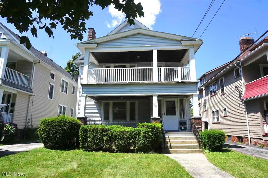 Welcome to the best maintained two family house in Cleveland Hts. The first & second floor suites each have 2 bedrooms, 1 bath and office (or child’s room), large living room, formal dining room plus handsomely updated kitchens with granite countertops and relaxing front porches. The third floor has separate front & rear entrances and has its own kitchenette, dining area, full bath, plus bedroom/living room area. There are 3 electric & 3 gas meters on the house. The entire house was remodeled in 2021 to include new kitchens, baths, hardwood floor refinishing, “Lifeproof” flooring in kitchens & hallways, plus tile in bathrooms. In addition, a new concrete driveway, garage floor and door. The house has a lifetime transferrable warranty on the dimensional shingle roof (main house only). In 2012, all house windows were replaced with Simonton double hung, thermal pane windows. This house has had the same agent/owner for the past 41 years and is 100% occupied. All appliances are included, as well as two washers & dryers in basement. Owner occupants can enjoy a turn-key operation with this fully updated colonial, and investors will love the return on investment. Come fall in love with a great two family house with numbers that make sense, location to love, plus it’s fully remodeled - translating to less on-going maintenance costs.