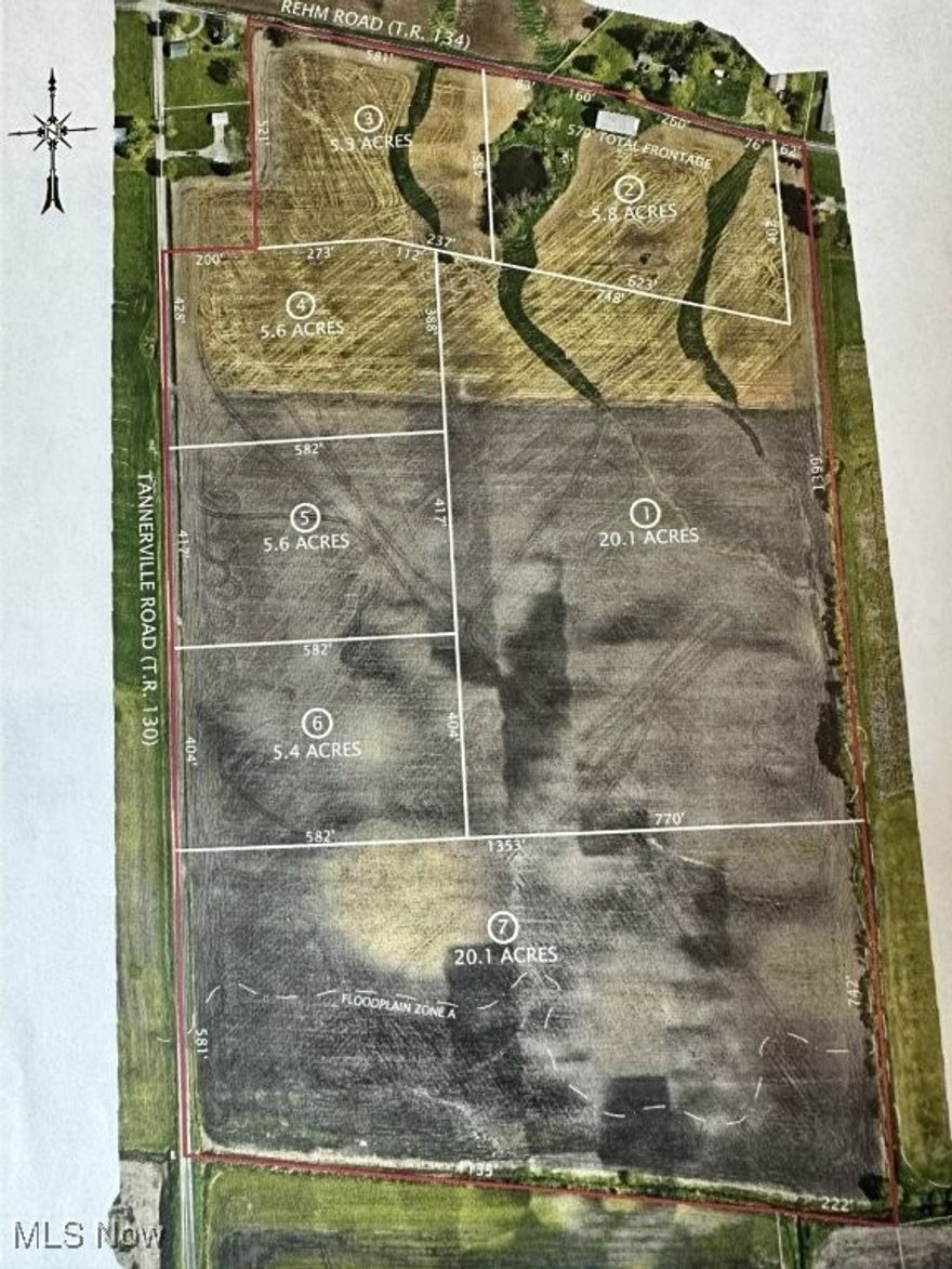 Auction 6/23/25 Parcel 4 info,   These great parcels of land have views of the valley and farm community. Great Sites, Fertile soil for your Garden, all in a wonderful country location! A Great Place to Build or Farm. PARCEL 1: 20.1 Acres 62’ frontage-this is the spot for your estate. PARCEL 2: 5.8 Acres 579’Frontage, with a Pond and Bank Barn. PARCEL 3: 5.3 Acres 581’Frontage. PARCEL 4: 5.6 Acres 428’ Frontage. PARCEL 5: 5.6 Acres 417’ Frontage. PARCEL 6: 5.4 Acres 404’ Frontage. PARCEL 7: 20.1 Acres 581’ Frontage with a small knoll for your buildings and very rich soil for your crops. Parcels 1thru 3 front on Rehm Rd. Parcels 4 thru 7 front on Tannerville Rd. Pick your parcels and have your finances ready by auction day. Auction flyers on site and online. For terms, maps and details go to
