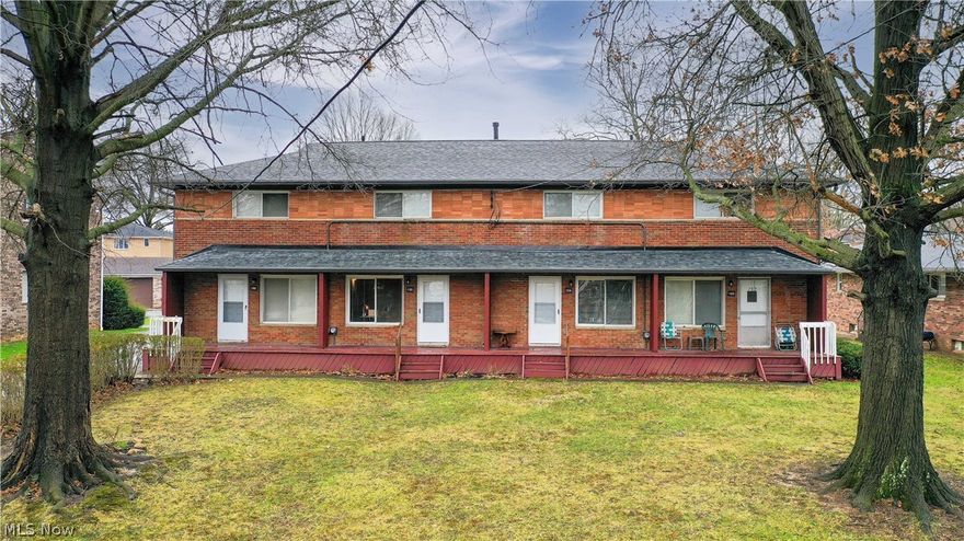 Fairlawn , very nice brick 4-unit apartment building built in 1956 with 1-car garage for each unit. Each unit has eat-in kitchen, living room, two 2nd level bedrooms and full bath. Each with a basement w/ laundry hookup and garage parking with extra parking space. Very well maintained  and many updates - fully occupied.