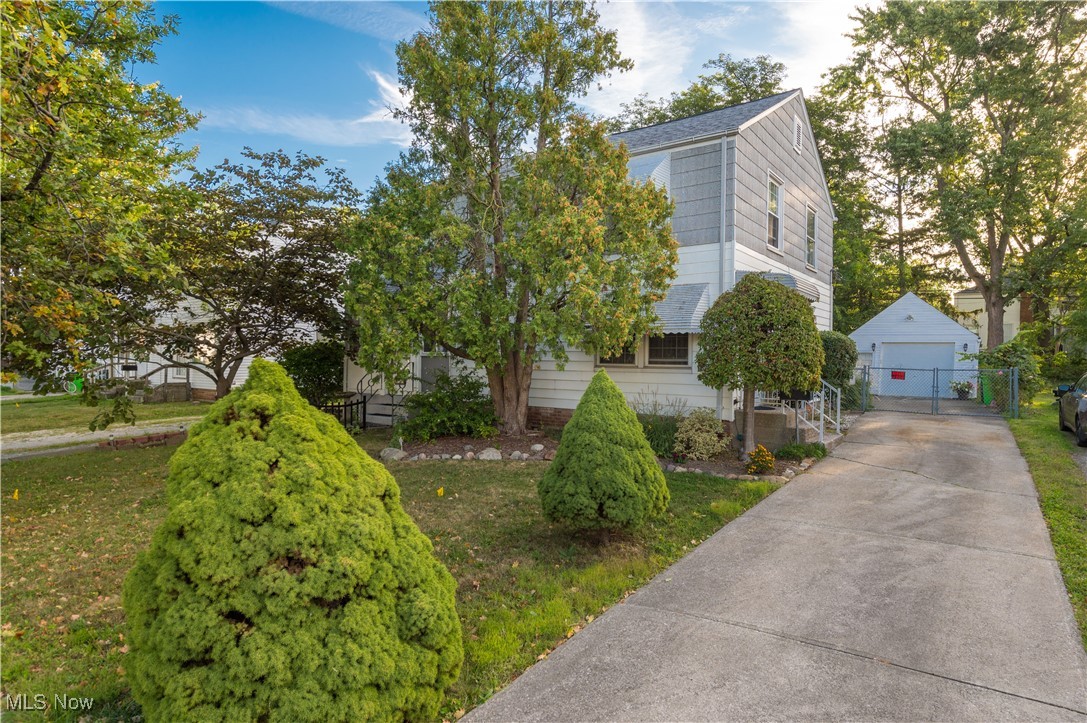Super charming, well maintained home with a private oasis of a backyard. Updated with a newly remodeled bath in 2024, New roofs with tear off, in 2020 on house & garage & garage is vinyl sided. Fully fenced yard. Double pane, insulated windows throughout most of the house & glass block in the basement. Gravity furnace is heating nicely but seller is getting prices & open to installing a new furnace. 2 window air conditioners cool the house comfortably. Great home at an affordable price!