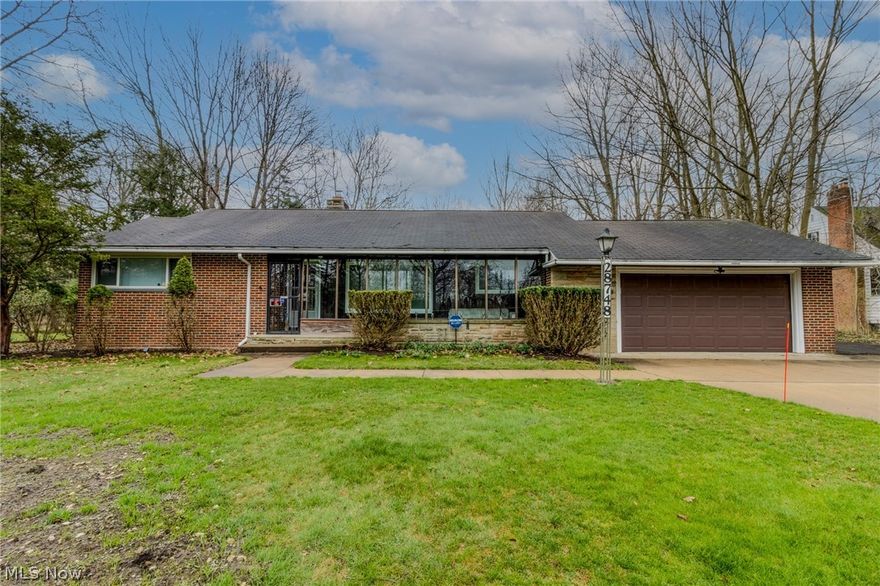 Welcome to this charming 2-bed, 1.5-bath brick ranch in Willoughby Hills. Featuring a spacious kitchen, a cozy living space, this home offers comfort and style. Enjoy a peaceful primary bedroom, and convenient amenities like a half bath, laundry room, and attached garage. Outside, a patio and expansive yard provide space for relaxation and entertainment. Don't miss this opportunity for serene living in a desirable location. Schedule your showing today!