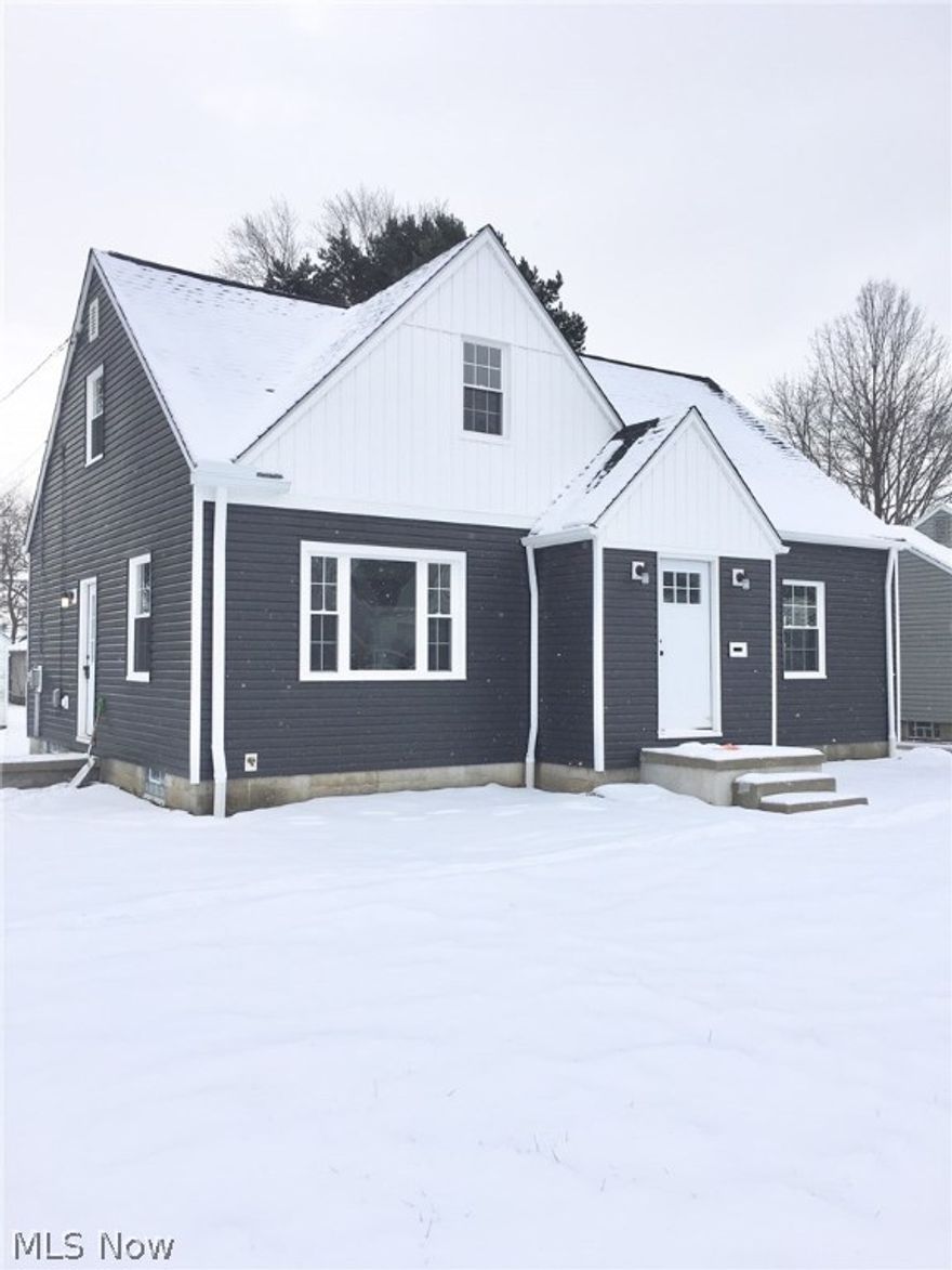 NEW NEW NEW EVERYTHING ! You don't want to miss out on this completely renovated home by a home inspector himself. All updates include - NEW ROOF, GUTTERS, DOWNSPOUTS AND DRAINS, ELECTRICAL, AND PLUMBING. MIANTENANCED FURNANCE. COMPLETE NEW KITCHEN AND BATH WITH GARNITE, SOFT CLOSE CABINETS AND TILE. This beautiful 3 Bedroom, 2 Full Bath Cap Cod is just waiting for you to call it HOME. This wont last long. Call me today for a private showing!! 330-285-6967