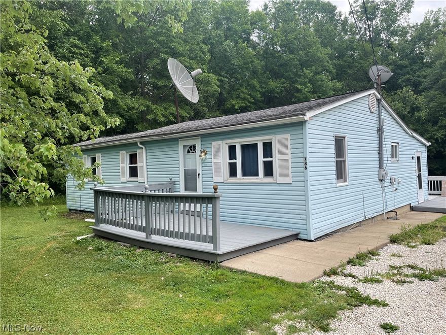 A Hidden Gem! 2 Bedroom Ranch sitting on 2.25 Acres. Home has Large Living room, Updated Kitchen, Nice Front Porch, Enjoy your Evenings on your back Deck. Relaxing Indeed!
