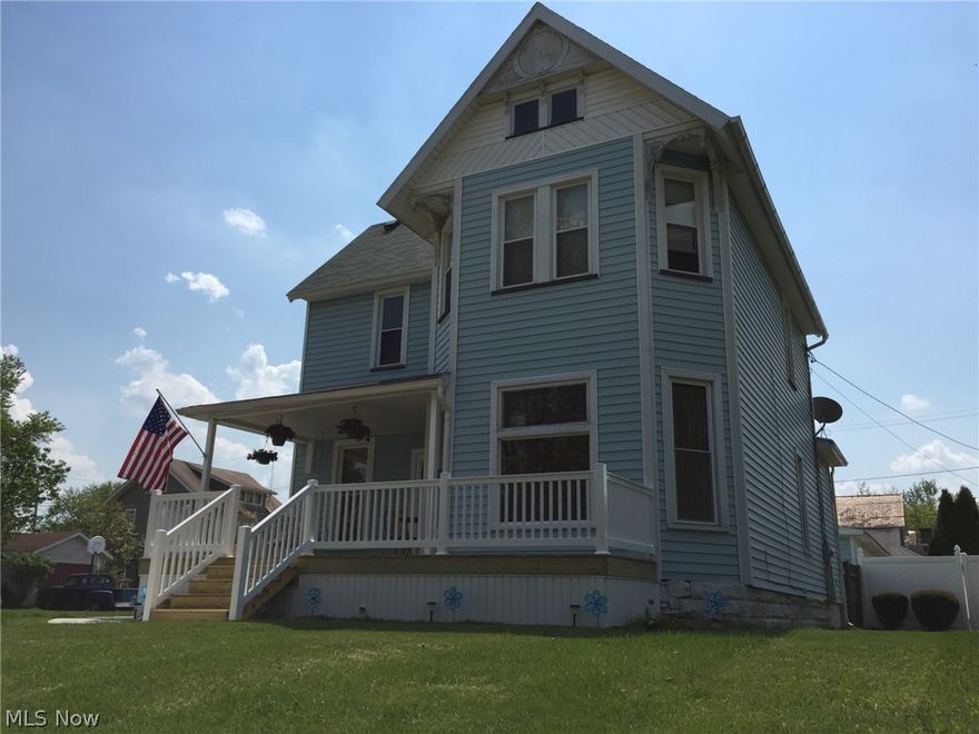Charming and immaculate home located on a corner lot in Dover, Ohio. This one is a gem! You will love the high ceiling and spacious rooms when you visit this 3 bedroom, 2 bath home. Original woodwork, decorative fireplace, first floor laundry and bath, home office with built-ins and an open concept are just a few of the amazing characteristics this home has to offer. Enjoy entertaining this summer on the patio as you enjoy the cool covered custom bar. There is a 2-car garage with a workshop area that leads to a fenced-in back yard. New hot water tank 2015. New carpet throughout. Easy access to I-77.