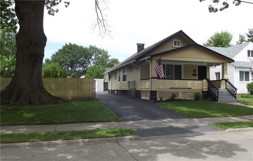 Super Nice Western Bungalow!!  Move-In Ready!!  Completely Remodeled Top to Bottom, Front to Back, 3 Bedrooms, 1.5 Baths, Huge Basement, Extra Lot = Big Side Yard, Everything Detailed Down to the Last Inch * Brand New in 2023: Entire House Painted Inside & Out, 11 Windows, Kitchen Cabinets, LVP in Kitchen, Mud Rm & Foyer, Carpet Throughout Entire House, 2 Exterior Security Doors, 4 Ceiling Fans w/Lights, Bathroom Vanity-Sink-top-Faucet-6 Light Fixture, Moen Shower Cartridge, 11 Blinds, 8 Curtains, 30” Range Hood, 2 Exterior Motion Lights, Chimney Flu Liner, Front Paver Sidewalk * House also has:  Dimensional Style Shingle Roof w/Complete Tear Off, Full Length Asphalt Driveway, 12’ x 7’ Shed w/42’ of Shelving, 3 Lights, 4 Outlets; Ceramic Tile Shower & Floor in Bathrm, KraftMaid Kitchen Cabinets * Very Clean Semi-Finished Basement has 6 Glass Block Windows, 2 w/Vents, 17 Lights & 24 Outlets, 2 Rec. Rms. (20’ x 11’ each), Half Bathrm w/Newer Vanity-Sink-top-Faucet, + 3 Cabinets, 4’ Count