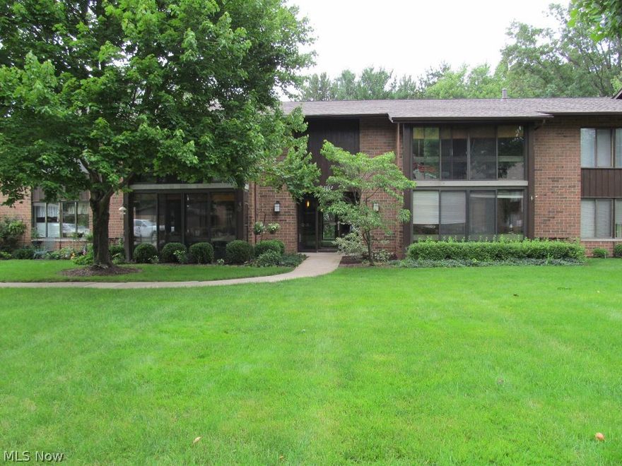 Be first or be sorry! Turn the key and move right in! First floor unit situated in the back creating a private setting for this 2 bedroom 2 full bath brick ranch style condo. Original owner took pride here. Eat in kitchen features a breakfast bar. Owner suite boasts full bath and his and her closets. Large family room has a slider leading to a 3 season sun room overlooking the private yard. This ranch condo is very quiet and secluded. Plenty of storage space and features a in suite laundry room. Attached garage (#40) with ample overflow parking. Excellent association that maintains the grounds very well. A space to grow your own garden. This development includes picnic area, pool, tennis courts, party area and pavilion. 1 year HMS Home Warranty.