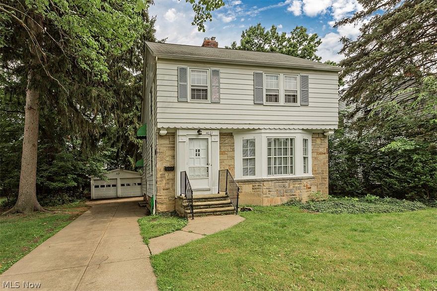 Vestibule eads into light, bright living room with large bay window and fireplace. Formal dining room with built-in china cabinets. Eating space in kitchen. Enclosed back porch. Hardwood floors in all rooms except bathrooms. Built-in shelving in 2nd floor hallway. Recreation room with 2nd fireplace. Glass block windows in basement. 2 car garage. Extra wide lot. City point-of-sale compliant. Enjoy great Cleveland Heights amenities. Walk to library. Short drive to city recreation center. Near convenience shopping and bus line. Close proximity to Downtown Cleveland and University Circle cultural hub.