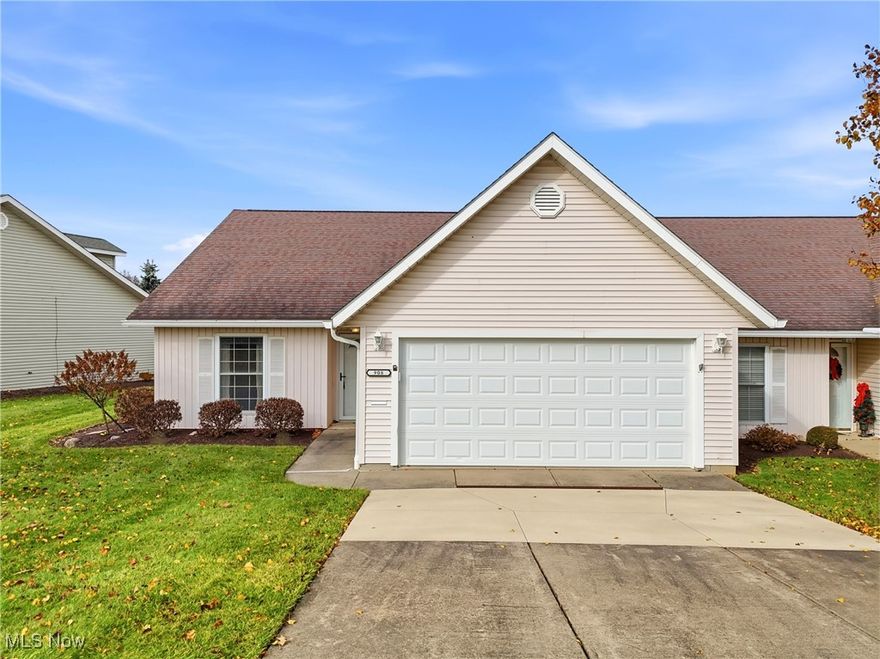 Welcome home to this beautifully maintained two bedroom,two bathroom end-unit condo offering low maintenance living in a desirable 55-and-older community. With 1,408 sq ft of comfortable, single-floor living, this property features a bright and open layout with a spacious living area, dining space, and an efficiently designed kitchen that makes everyday life simple. Both bedrooms are generously sized, including a primary suite with an attached full bath. An attached garage, abundant storage, and a charming screened-in sunroom provide additional comfort and convenience. Built in 1994 and well cared for, this end unit offers added privacy and natural light. Move-in ready and ideally located near local shopping, restaurants, and major routes, this condo is the perfect opportunity for those seeking a peaceful, well-kept community.