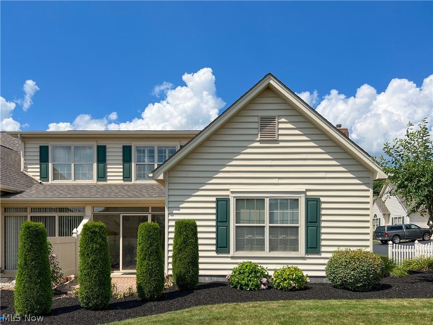 Now is your chance to own this elegant, well built condo in the highly sought after Jamestown Trace development in Columbiana. You’ll enjoy the quietness of the association along with the many friendly neighbors along the way.  Located close to downtown Columbiana, minutes away from beautiful Firestone park, plenty of activities in the area and near highways for travel. Walking through the spacious living room, you’ll notice the amazing looking cathedral ceilings, original gas fireplace in great condition. Updated kitchen with plenty of space leading into the dining room.  You’ll enjoy any part of the day on the private sun porch, with a walk out to your own beautifully designed patio. Main bedroom has updated flooring, full bathroom with a Jacuzzi tub and huge walk in closet. Second bedroom has similar features with full bathroom, plenty of closet space.  Laundry room is located off the 2 car garage.  Extra bonus feature of this must have condo is the full sized upstairs loft.  The op