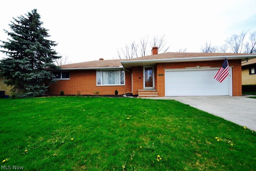 This beautiful brick ranch is nestled on a highly coveted Middleburg Heights street.  The strong curb appeal is enhanced by the large yard and concrete patio.  As you enter the house, natural light fills the main level and bounces off of the gleaming hardwood floors.  The dining room connects to a large yet cozy living room with a wood burning fire place.  The spacious eat-in kitchen overlooks the backyard through glass sliding doors.  As you make your way down the basement, you will be pleasantly surprised to find a finished recreation room with the second wood burning fire place!  All appliances stay!!! Close to rec-center, parks, restaurants, and shopping!!!  Schedule your appointment, before it's too late!!!