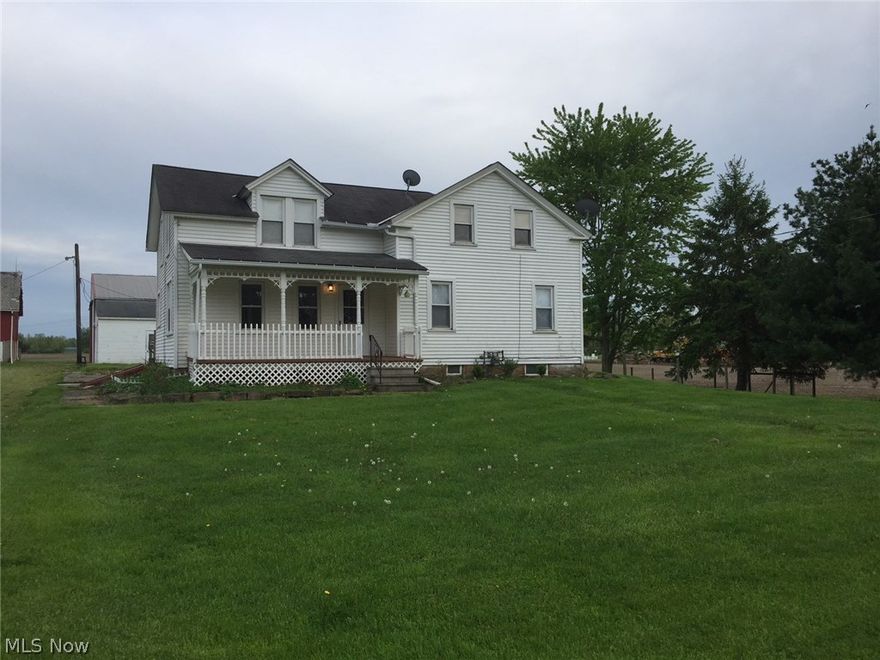 4 bedroom 2 full bathroom century home on approximately 3 acres.  2 car detached garage.  Approximately 44x80 pole barn with shop, pit for working on cars, and a half bathroom!  Approximately 42x56 machine storage shed and 80x36 dairy barn.  Kitchen with concrete countertops, breakfast island, and ceramic floors with wood inlay.  Dining and living rooms with wood flooring.  First floor bedroom with wood flooring.  Full bathroom on the first floor.  Second floor offers 3 bedrooms including the master bedroom with master bathroom which offers tub and separate shower.  Nice covered front porch.