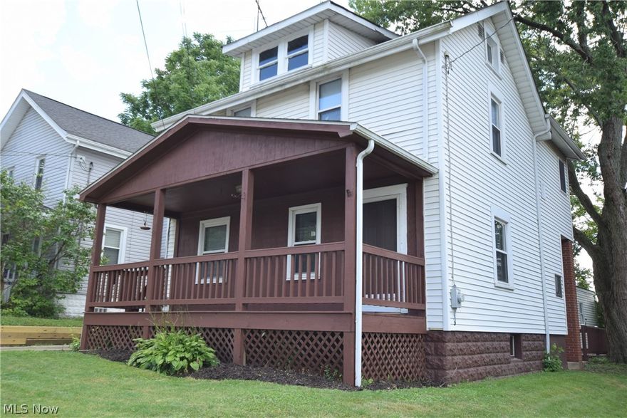 Welcome to 2628 Leland Avenue – a 3-bedroom, 2-bathroom Colonial in Akron! This home has an inviting, covered front porch that offers a great spot to relax outdoors. The kitchen has stainless steel appliances and updated flooring that extends into the dining room. A convenient full bathroom is located right off the kitchen. Upstairs you will find three large bedrooms and a full bathroom with multiple updates. The partially finished basement provides even more living space. Outside there is a back porch along with a detached two-car garage.  Updates include: fresh paint (2020), new carpet in living room, stairs, and bedrooms (2020), new garage door (2020). There is nothing left to do except move in!  Schedule your private tour today!