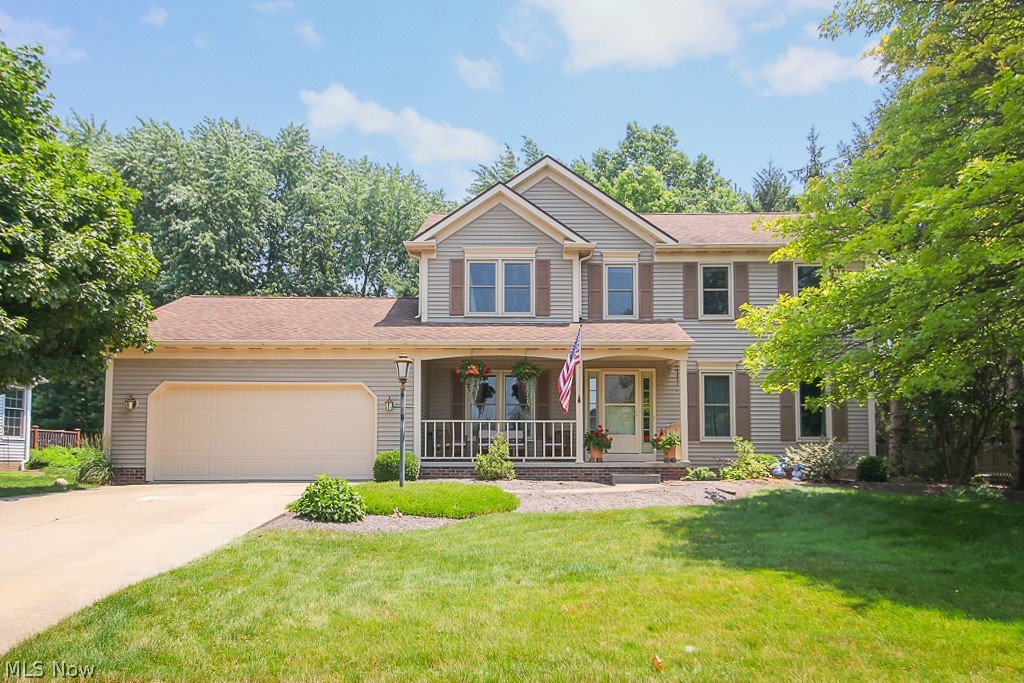 Welcome to Montville Twp. One of Medina County's desirable communities. This young neighborhood has matured trees lifting you back in time. Your home has a welcoming front porch to sit and relax or say "hey neighbor". Your home has a large 2 car attached garage and entry into the mud/laundry room or guests enter through the formal front entrance. Where you impressed them with a beautiful dining room and trayed ceiling, hardwood inlayed floors for that finished look. Or you can enter the study and make it an office/library. Head into the open kitchen that flows into a dinette and large family room with warm inviting fireplace and hardwood floors. Your kitchen flow works well for large dining events or to whip up a snack for the fam. Let's head to the lower level where your pool table, arcade games and big screen tv is perfect for eSports and entertaining. Time to clean up and pack things away - YOU GOTTA SEE THE STORAGE. Okay, time for bed. Head up to the second level where