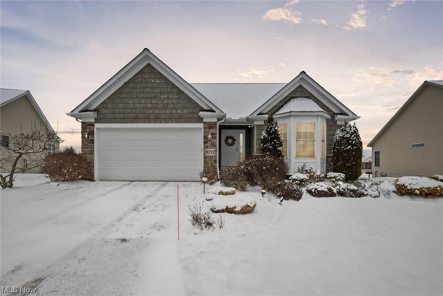 Lovely Dawson built Ranch home in The Villages of Marshview Landing. First floor living plus a finished basement add to the ease of living in this home. 3 bedrooms, 2 full baths, with a walk in shower in the master, first floor laundry, open concept with gas fireplace, and low maintenance deck are just some of the features you will love. Add in the granite counter tops with abundant seating around the breakfast bar,  stainless steel appliances, neutral colors, and did I mention 500 square feet of finished basement to expand your entertaining? And if you need storage, there is no shortage of that here! Sit back and let the association care for your landscaping (including front flower bed), and plow your driveway in the winter. Maybe you want to lock up and leave for extended periods, or maybe you want to spend your time other than working on lawn maintenance, whatever it is, we've got you covered. All appliances included. Close to Lake Erie, Mentor Marina, Mentor Headlands Beach Park, B