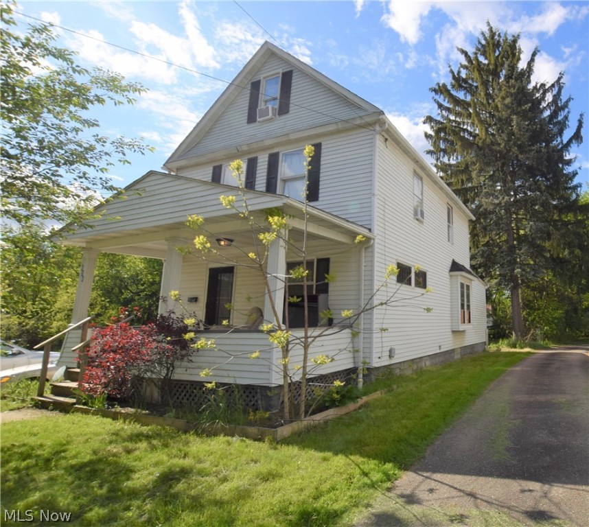 Welcome to 634 Upson Street, a 3-bedroom, 2-bathroom home in Akron! This home has a covered front porch and an uncovered back porch; two great spots for relaxing outdoors. The kitchen has newer flooring along with lots of counter space. This home has beautiful, original oak woodwork. Lots of spaces to hang out inside, including the formal dining room, living room, two bonus rooms. Second floor has two spacious bedrooms and a large full bathroom. Third level is a huge, open bedroom. Basement has a full bathroom. Don’t miss your chance to own this home!
