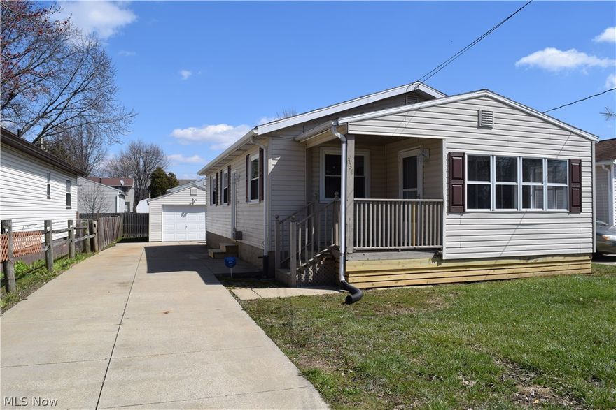 Must come inside to appreciate all the updates in this 3 bedroom ranch. Full basement with unlimited possibilities. 1 1/2 car detached garage (1978). Main bath updates with new tub, tile, floor and vanity. New kitchen counters and floor. Hot water tank in 2017. Freshly painted and new flooring throughout. Enclosed front porch.