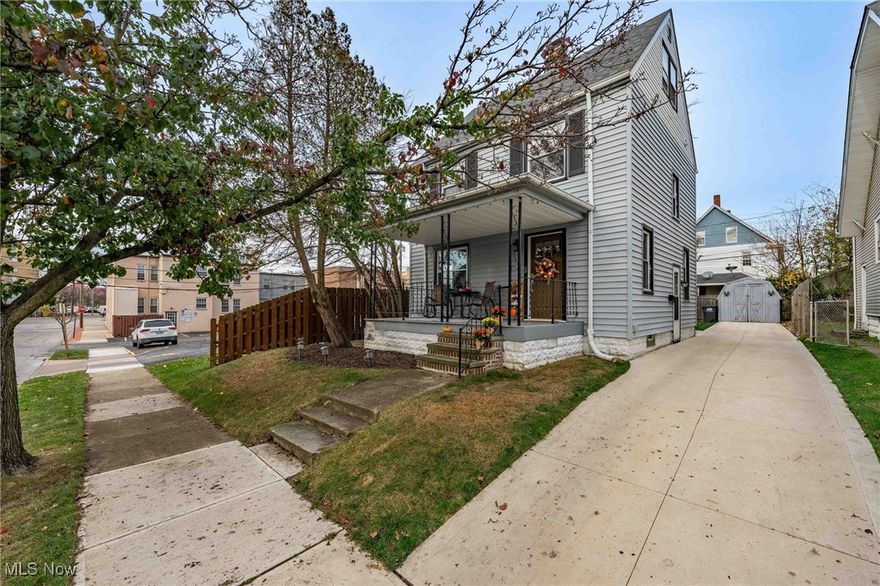 Welcome to 1421 Gridley Ave, a stunning colonial home that perfectly blends historic charm with modern updates. Featuring 3 bedrooms and 2 full bathrooms, this property offers over 1,500 square feet of living space in one of Lakewood’s most desirable neighborhoods. Step inside to find a bright and inviting living room, complete with original hardwood floors. The adjoining dining room is spacious and ideal for hosting family meals or gatherings with friends. The kitchen has been beautifully updated with sleek countertops, stainless steel appliances, and ample cabinet storage, providing both style and functionality. Upstairs, the home boasts three generously sized bedrooms, each filled with natural light and featuring warm hardwood floors. The full bathroom is tastefully updated with modern fixtures, while a convenient half bath on the main floor adds extra practicality. The 3rd floor hosts the 3rd bedroom which is perfect for privacy. Downstairs you have a finished basement which is perfect for that extra living space, a playroom, or a place to escape to watch the big game.  Outside, enjoy a private backyard oasis with a large deck, perfect for summer entertaining or relaxing in the shade. The detached garage and driveway provide ample parking, while the charming curb appeal is enhanced by mature landscaping and a welcoming front porch. Located just minutes from Lakewood’s vibrant downtown, this home offers easy access to parks, schools, restaurants, and shopping. If you’re looking for a move-in-ready home with character and modern amenities, 1421 Gridley Ave is the one for you! Don’t miss your chance to see it.