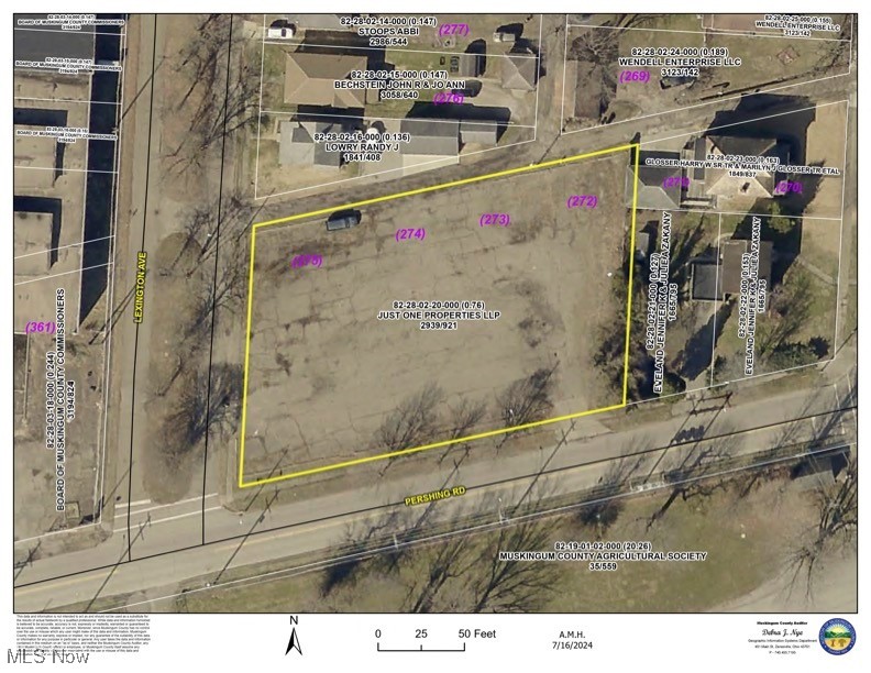 Commercially Zoned .76 of an Acre (Just over 3 Quarters of an Acre) with 250 Feet of Road Frontage on Pershing
Road and 175 Feet of Road Frontage on Lexington Avenue. Plus Approximately 250 Feet of Frontage on the Alley Behind.
Located across from the Muskingum County Fairgrounds on the Front and Across from the Site of the New $75m
Muskingum County Jail (which is currently under construction) on the Lexington Avenue side. All Utilities Available, (Water, Sewer, Natural Gas, Electric, High Speed Internet) Property is Level and Currently Asphalt Paved. ***Approximately 4 acres with two industrial buildings totaling 15,000 sq ft may be available for sale. The site has road frontage on Lexington Ave, Virginia St., and Dryden Rd. Property borders the new county jail site and is not currently listed.***