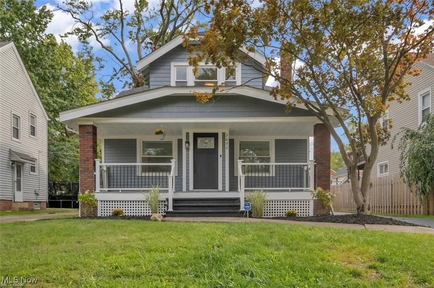 Welcome to your dream home in the heart of Cleveland Heights! This beautifully updated 4-bedroom, 3-bathroom home has been renovated from top to bottom, offering a perfect blend of modern amenities and timeless charm. From the moment you enter, you'll be captivated by the light-filled spaces enhanced by new windows, elegant bamboo flooring throughout and a spacious open-concept living area, perfect for family gatherings. The gourmet kitchen is a chefs dream, featuring beautiful soft close cabinets, quartz countertops, farm house sink, high-end stainless steel appliances, and a layout perfect for both everyday living and entertaining. The master suite is a true retreat, complete with a private ensuite bath with stylish floating vanity and walk in closet. All three bathrooms have been meticulously updated with ceramic tub surrounds, new fixtures, floating vanities and sleek finishes. The home boasts fresh interior paint, new flooring, plush carpeting in all bedrooms creating a cozy environment , recessed lighting, and contemporary updates throughout. Rest easy with brand-new mechanicals, including a new furnace, air conditioning, hot water tank, updated electrical, new roof and plumbing. A newly constructed garage adds convenience, and the homes exterior has been thoughtfully maintained to match its stunning interior. This home offers a rare blend of classic charm and modern upgrades, providing the perfect backdrop for making memories. Don't miss out on this exceptional property!! Home is POS compliant and violation free. Conveniently located near shopping, parks, schools, restaurants and so much more.