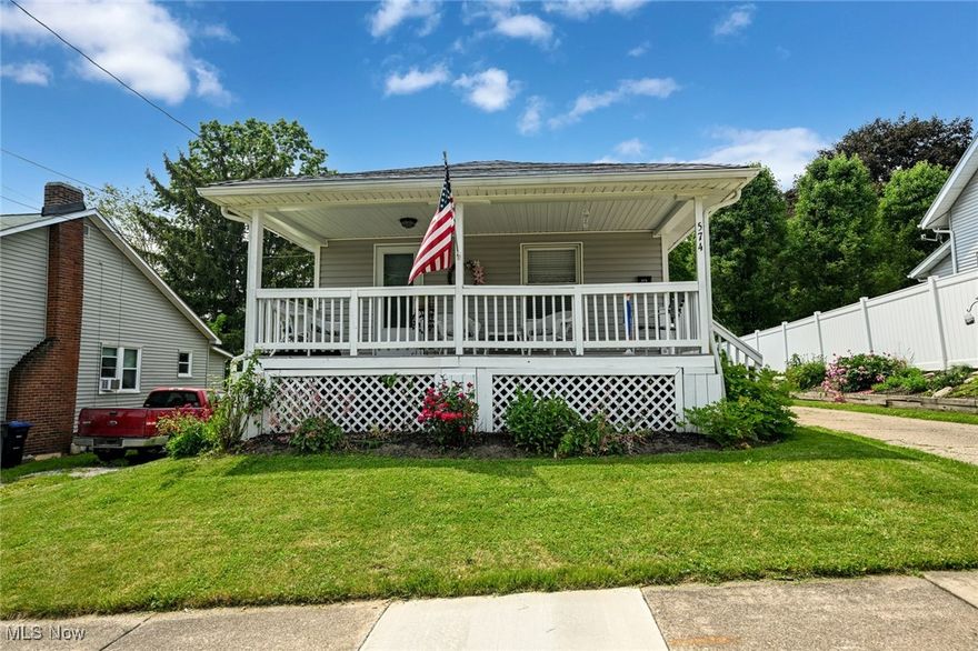 Can you believe it?  A wonderful single family home in the heart of Ellet for just $115,000!  If you are renting, run the numbers and see how much money owning this home could save you!  Are you a student at Akron U or Kent State?  This is a super convenient place to call home!  Need to downsize, but still want a little space to call your own and no HOA fees?  This is perfect for you too!  Welcome to beautiful Stetler Ave!  This charming one bedroom home uses every square foot perfectly.  The spacious living room features recessed lighting and room for plenty of furniture.  There is a formal dining area with LVT flooring and breakfast bar overlooking the kitchen.  Oak cabinets, dishwasher, electric range, LVT flooring, ceiling fan and a great pantry nook complete the kitchen.  There is a full bathroom with tub/shower combo, vinyl flooring and updated vanity on the main level.  Down stairs, you will find a half bath and finished room!  Use as a second bedroom, office, craft room or kids hang out.  Don't forget that the basement is a walk-out!  The unfinished side houses the furnace, water heater, washer/dryer, refrigerator, small workshop area and separate fruit cellar room.  You will certainly envision yourself relaxing on the covered front porch after work, for morning coffee and during summer rain storms.  The private concrete drive leads to the one car garage and around to the back yard.  Seller takes so much pride in the gorgeous landscaping and flowers!  Now let's get into all the fantastic updates!  NEW: concrete floor in garage, garage door opener, garage man door, siding, leaf guard gutters on house and garage, windows in kitchen, soffits, vented glass block windows, exterior door to basement, security light over basement door, landscaping, stained deck, bath vent and kitchen sink plumbing and disposal!!!  Roof, A/C and furnace were all replaced just before seller bought in 2019 too!  Call today to make this all yours!