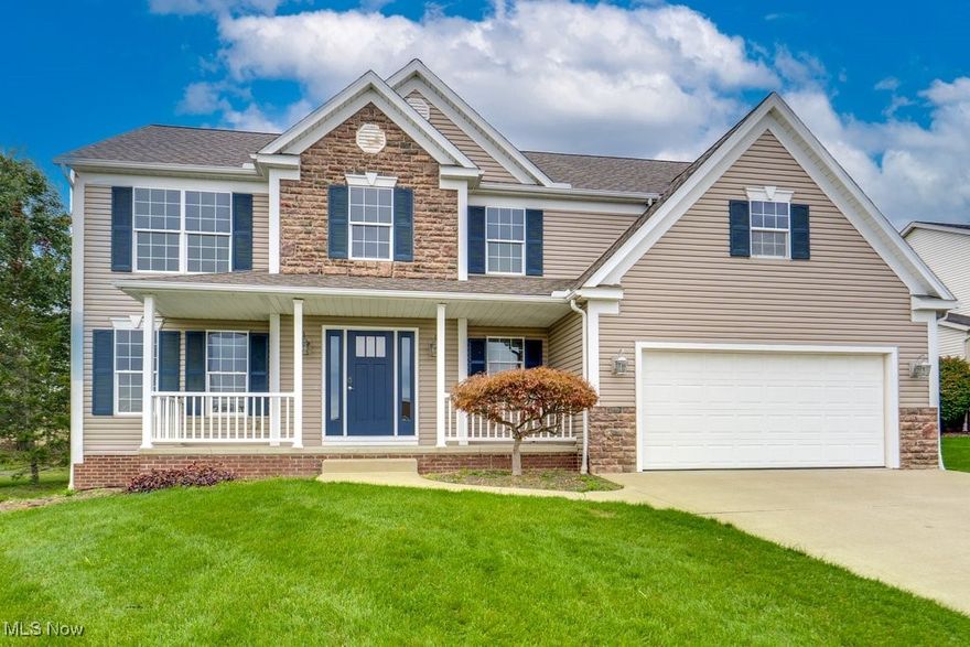 Welcome to 2667 Ashwell Ave SW, Massillon! Located in the desirable Bishop Meadows subdivision, built by J. Hershberger Construction, and within the Perry Local School District! Can you believe there is more? This beautifully updated 4-bedroom, 2.5-bath home offers nearly 2,500 sq ft of comfortable living space. Step inside to discover brand-new flooring throughout and fresh, modern paint in every room, creating a bright and inviting atmosphere. From the front door to the back, you have the best blend of cozy luxury! The spacious main level has a smooth flow from the open concept living room with amazing natural light and cathedral ceiling, through the large kitchen with eat-in space and deck right off of it to the quiet back yard, into the dining room (or whatever  you want it to be!). Don't miss your first floor laundry room, half bath, and two car attached garage access! Up to the second level, the main suite has a vaulted ceiling and it's own full bath. Three more generously sized bedrooms and a full bath as well. The full, open basement is ready to go for whatever you need it to be! Storage, gym, etc.! Outside, enjoy a well-maintained yard that is perfect for relaxing or entertaining. This move-in-ready, immaculate home combines style, space, and location! Don’t miss your chance to make it yours!