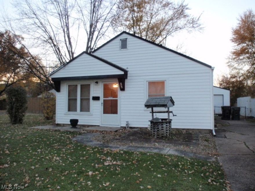 Nice, vinyl sided ranch ready for a new owner.  Vinyl replacement widows throughout and new carpeting in the Living room, hall and bedrooms.  HVAC approx 12 years old. Range and refrigerator included with purchase.  The laundry room is behind the kitchen, and there are hook ups for either gas or electric dryer.  The bathroom was updated and has a walk in shower.  Pull down steps for attic access in back bedroom.   Extra large storage barn behind the home along with covered porch area.  Plenty of yard space for gardening or play.