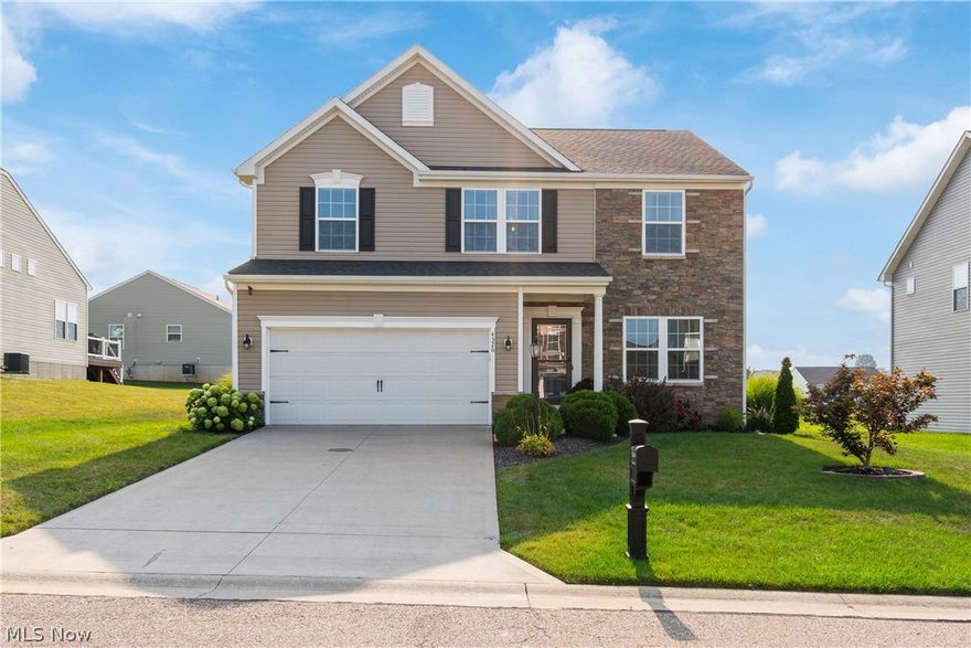 Check out this BEAUTIFUL colonial in desirable Knights Crossing. The first floor has a large open floorplan w/9ft ceilings and features a living room/office, formal dining room, family room, and large eat-in kitchen w/custom cabinets, island, and plenty of natural light. Head upstairs to find a large master bedroom w/attached full bathroom, 2 additional bedrooms, another full bath, and convenient 2nd floor laundry. Large unfinished basement w/roughed-in plumbing for full bathroom. Outside you'll find an ENTERTAINERS DREAM, a giant covered patio and included salt-water spa. Schedule your private showing today!!