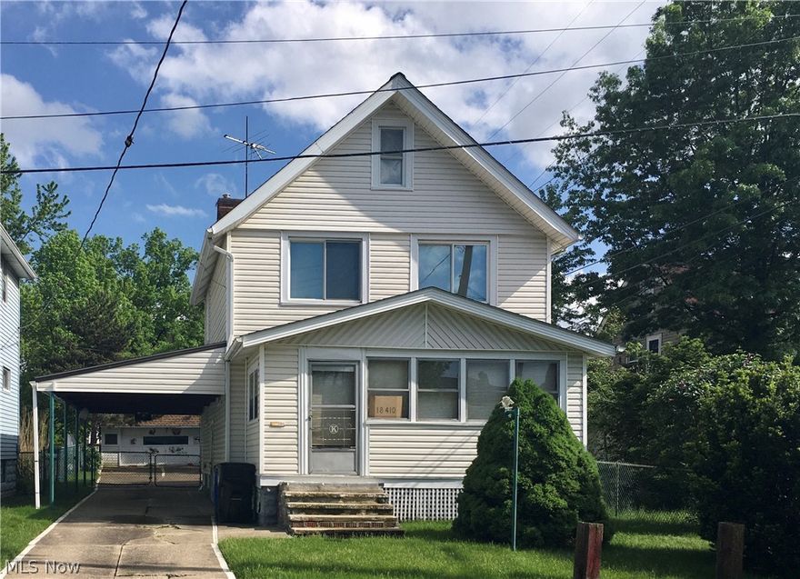 Great opportunity at this home. Whether you’re an investor or home owner this home has the major expenses already updated for you. The updates include: Windows, roof, siding, Furnace, Air conditioning, glass block windows, tuck pointing and hot water tank. There is a separate dining room with corner built in cabinets. The spacious living room has a door to the enclosed front porch. Upstairs you will find 3 bedrooms and the full bathroom and stairs to a 3rd floor with an additional 2 rooms great added value as this is not included in the sq footage. The basement provides lots of storage and  has 2 areas used for additional bathrooms. The beautiful covered rear deck overlooks the large rear yard that gives you plenty of options to enjoy the outdoors. The detached 2 car garage gives you lots of space. Great location close to shops, restaurants and freeway access. This is being sold “As Is”.