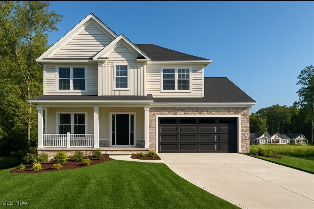 A WR Dawson Homes favorite, "The Mandy" Great value on this one! Over 3,100 sq ft of living space! 4 Br, 3.5 ba. 1st floor Master with 3 br's up plus loft! (or could be a 5th Br) Open design with many upgrades included. Wood beam ceilings, tile kitchen backsplash, LVP flooring, Quartz counter tops, tile master shower, open railings. End lot on the cul de sac- only 1 neighbor! Daylight basement, gas fireplace and impressive selections! PLUS landscaping! Close to shopping, dining, entertainment and many nature adventures including Lake Erie- the beach, Mentor Lagoons and Mentor Harbor Yacht Club and different parks! Call today to make this one yours before someone else does! It's not going to last! (other lots and floor plans to choose from). This new build is READY TO GO with a typical escrow time or sooner! FREE 14 X 14 COMPOSITE DECK, OVER 700 SQ FT OF FINISHED BASEMENT TO INCLUDE A FULL BATH!