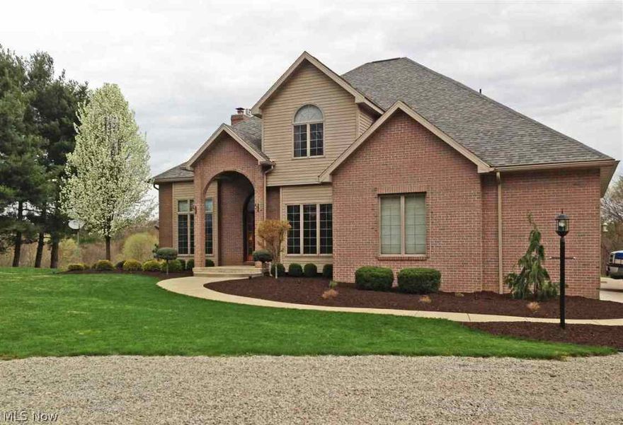 Beautiful setting for this 11 yr. young 2 story home on 2.48 acres. 3 BRs, 3 BAs & an open  flowing floor plan. Equipped center island cherry kitchen, 1st fl laundry, formal dining, huge master suite, office w/coffer ceiling. Above ground pool, 4 car garage. Home Warranty included! So much more to see when you arrange a tour!