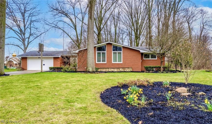 Custom MCM Brick Ranch. Amazing floor plan. Over 2300 Sq ft, 4 Bdrms, 3.5 baths all on .57 of an acre in Howland Schools. Walls of windows in the main living areas bring beautiful natural light. Living Rm with built in Cabinets and gas fireplace open to formal dining Rm with built in MCM buffet. Family Rm with built in desk & hideaway work desk is completed with eating area that opens up to Kitchen with pass through. Cooks Kitchen with Corian Counter tops, cook top, built in oven and pantry cabinet. For convenience Dumbwaiter to lower levels. 1st floor laundry and 1/2 bath complete this living area. Master Bedroom with slider to patio. Separate dressing area with his and hers closets lead to master bath. 3 nice size bedrooms, 2 with vaulted ceilings. Main bath has Corian Counter with double sinks. Rec Rm 40x15 with fireplace. Bar & wet bar area's. Full bath. Den/Office with built in cabinets. Other Rm could be 5th bedroom or hobby Rm. Utility area of basement has built in storage cabinets, work shop area. Fallout/Storm shelter is 12x12. Lower level has walk up outside entrance. 2 Car garage has cottage heater. Howland Schools. Home was custom built by John Schoch. Property Sold "As Is".