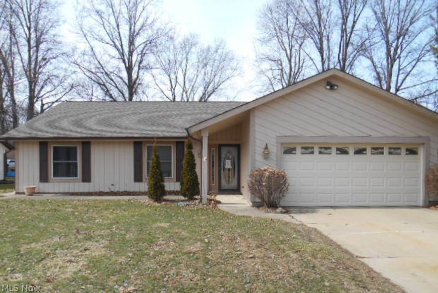 MUST SEE!! One Floor Living!! Nicely sized Ranch and Move in Ready.  Featuring spacious family room with wood burning fireplace; kitchen has an abundance of cabinetry and counter space; formal dining room and living room.  Spacious 3 bedrooms and 2 full baths.  Laundry room has shelving for extra storage.  Extras include French Doors; Glass Block windows and garage floor is "miracle stone" flooring.  Great back yard with a patio for entertaining in the summer months and a storage shed. This will not last long, so schedule your showing Today!!