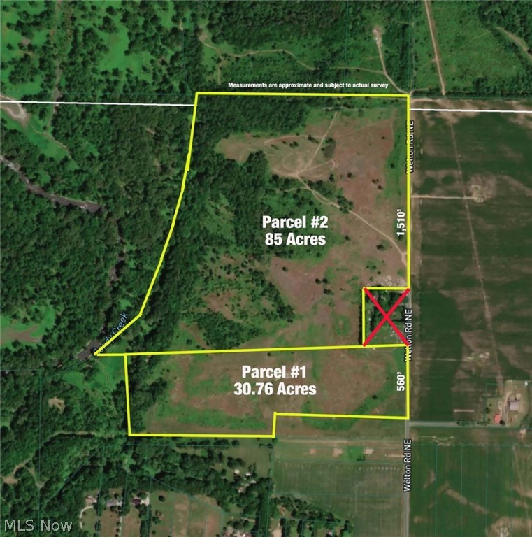 115 Ac. Recreational Land - Partly Wooded – Adjoins Sandy Creek – Offered In 2 Parcels - Hunting & Enjoyment Properties - All Mineral Rights Owned By Seller To Transfer Subject To Lease - On-Site Auction with Online Bidding Available - ABSOLUTE AUCTION, all sells to the highest bidder(s). ONLINE BIDDING BEGINS WEDNESDAY – APRIL 27, 2022 – 11:00 AM and AUCTION LIVE ON-SITE BIDDING WILL BEGIN SATURDAY – APRIL 30, 2022 - 11:00 AM. Real estate features approx. 115 acres of open & wooded land with loads of waterfowl and wildlife. Property adjoins Sandy Creek in the back. Located at the end of Welton Rd. All mineral rights owned by the seller to transfer to the buyer subject to leases of record. Walk this land at your convenience. The property is offered separate and together selling whichever way brings the most! PROPERTY DIVIDED AS FOLLOWS: PARCEL #1: 30.76 acres of land, partly wooded. 560’ frontage and 2,220’ in depth. PARCEL #2: 85 acres of land, partly wooded. 1,510’ frontage and appro