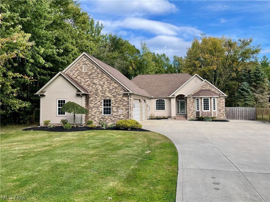 Amazing custom, ranch featuring open floor plan with SO many extras! Cathedral ceilings soar in the living room boasting sky lights, fireplace, tons of natural light and guest powder room off hall. Formal DR w/columns and lighted tray ceiling. Eat in kitchen has great cabinet space, butlers service area, updated granite, new stainless steel Frigid Aire Gallery appliances. Kitchen door leading to your  private, fenced backyard with massive gazebo, huge patio and shed. What a place to unwind or have fun! Master suite is appointed w/wall of closets, en suite features walk in closet, step in tile shower, jacuzzi tub, private commode, dual sinks and LED mirrors. 2 additional beds share Jack n Jill style bath featuring private sink/vanity and walk in closet. 1st fl laundry is massive featuring tons of closet space & utility sink. It flows off large entry from garage, perfect for mudroom. Basement is clean and ready to finish to your liking already plumbed for full bath. The 3 car garage is o