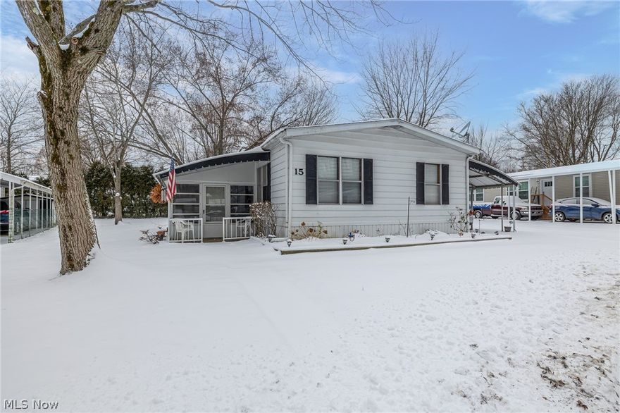 COLUMBIA Park IS A 55 AND OLDER CONCEPT OF LIVING and is Ohio’s Premier Adult Land Lease Community! Amenities Include: Gated entrance! On site Shopping Plaza! On site Management! Walking Path/Dog Walking Path! Shuffleboard! Bocce Ball! Library! Crafts, and Social Hall!  WELCOME HOME to this 1980 Heritage Manufactured Home.  This home offers 1248 sqft. featuring 3 Bedrooms, 2 Full Baths, Living Room, Family Room, Dining Room and a Kitchen with all the appliances.  There is also a Three Season Sun Room just a few steps down from the Living Room.  This home boasts a nice floor plan, it's very warm and inviting.  Some of the furniture is negotiable.  Why not set up your apt. for a personal viewing and make this your home sweet home.