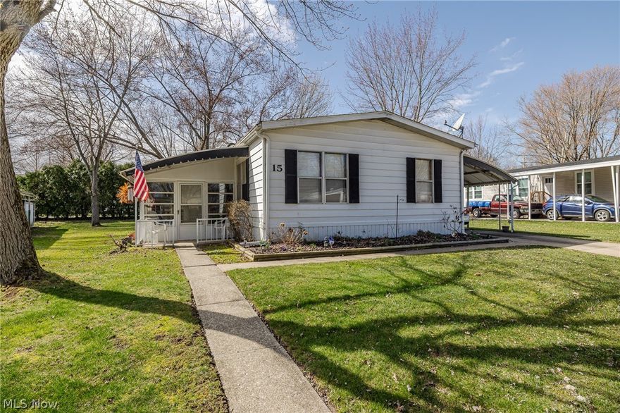 COLUMBIA Park IS A 55 AND OLDER CONCEPT OF LIVING and is Ohio’s Premier Adult Land Lease Community! Amenities Include: Gated entrance! On site Shopping Plaza! On site Management! Walking Path/Dog Walking Path! Shuffleboard! Bocce Ball! Library! Crafts, and Social Hall!  WELCOME HOME to this 1980 Heritage Manufactured Home.  This home offers 1248 sqft. featuring 3 Bedrooms, 2 Full Baths, Living Room, Family Room, Dining Room and a Kitchen with all the appliances.  There is also a Three Season Sun Room just a few steps down from the Living Room.  This home boasts a nice floor plan, it's very warm and inviting.  Some of the furniture is negotiable.  Why not set up your apt. for a personal viewing and make this your home sweet home.