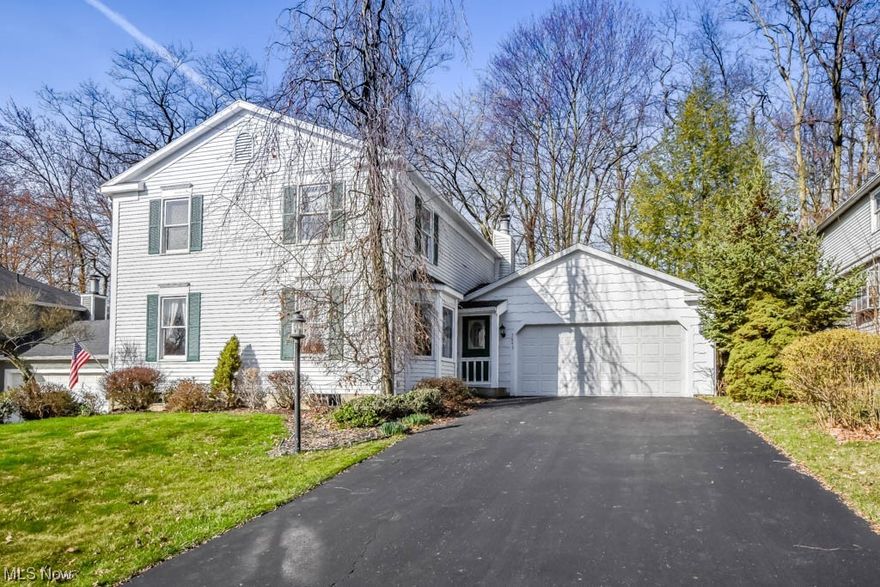 Fantastic opportunity to make this spacious 4 bedroom colonial in North Canton's sought-after Gatewood Meadows neighborhood your own! With 2200 square feet of living space, there's plenty of room for your family. The main floor features a cozy living room with a bayed window, a formal dining room perfect for holiday gatherings, and a large eat-in kitchen that flows seamlessly into a family room with a wood-burning fireplace and French door access to a covered patio. A convenient half bath completes the first floor. Upstairs, find four bedrooms and two full baths, including a master suite with a walk-in closet and a private bathroom boasting an extended vanity with a makeup area. Ample storage space is available with a full basement, attached two-car garage, and a shed in the wooded backyard. Enjoy the prime location close to restaurants, shopping, and the Akron Canton Airport! Don't miss out on this opportunity—call to schedule a tour today!