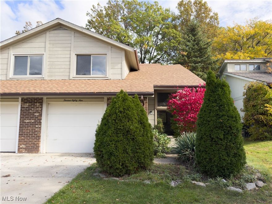 This large 2-bedroom townhome features an open layout with vaulted ceilings and a modern mid-century vibe. The loft provides a great flex space - perfect for a home office or cozy reading nook. The home includes one full bath and two half baths, all recently updated along with the flooring and lighting throughout. Additional features include central air, an attached one-car garage, a private patio in the backyard, and basement with laundry hookups. Tenant is responsible for all utilities as well as lawn care and snow removal.