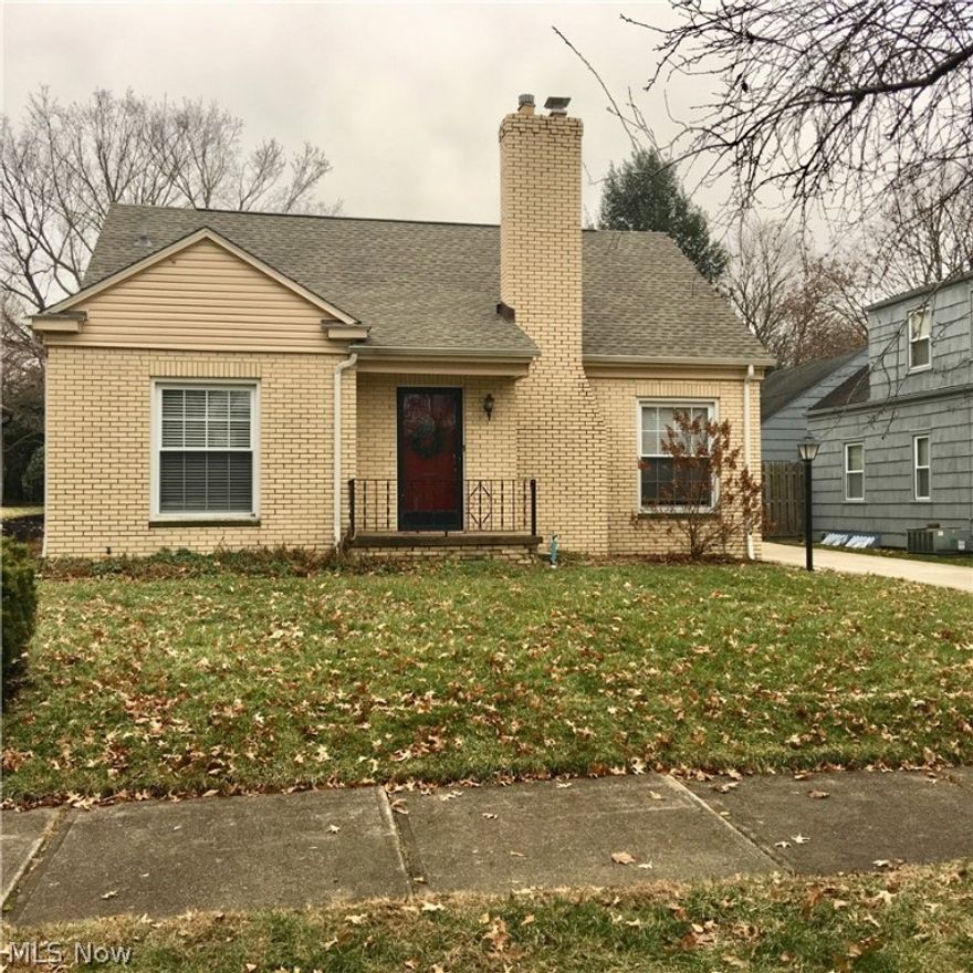 Nice brick cape with fenced back yard and 2 car detached garage. This home features a large bedroom and full bath upstairs and 2 bedrooms and full bath on the main floor. Nice living room with a fireplace and wood flooring. The dining room has french doors leading out to a concrete patio. Kitchen features white cabinets and black granite countertops. The basement is partially finished with a large recreational room. Some updates include new roof in 2017. Basement has been waterproofed. HVAC 2010. Seller is offering a home warranty.